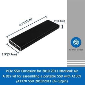 img 3 attached to 🔌 GODSHARK Внешний корпус SSD PCIe для MacBook Air 2010-2011, USB 3.0 считыватель для адаптера A1369 A1370 SSD с чехлом, совместим с MC503 MC504 MC965 MC966 MC505 MC506 MC968 MC969