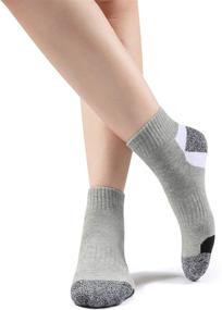 img 2 attached to Hepsibah Women's Athletic Ankle Socks - Cotton, Thick Cushion, Low Cut, Running Sport Tab Socks (6 Pack)