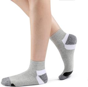 img 3 attached to Hepsibah Women's Athletic Ankle Socks - Cotton, Thick Cushion, Low Cut, Running Sport Tab Socks (6 Pack)