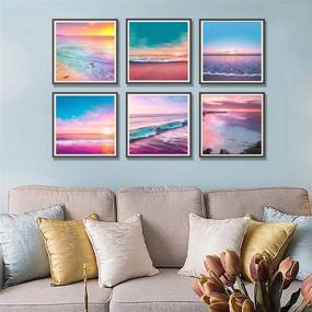 img 3 attached to 🎨 TWBB 6 Pack Diamond Painting Kits for Adults & Kids - DIY 5D Diamond Painting by Numbers, Beach Theme, Beginner-Friendly, 12x12 inch