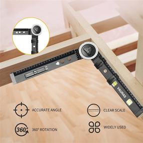 img 1 attached to VAURAS Protractor Multi Function Aluminium Measuring