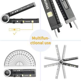 img 2 attached to VAURAS Protractor Multi Function Aluminium Measuring