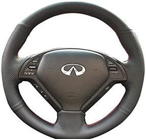 img 3 attached to Enhance Your Infiniti Driving Experience with Loncky Genuine Leather Custom Fit Steering Wheel Covers