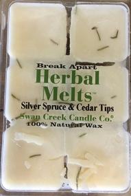 img 1 attached to 🕯️ Swan Creek Drizzle Melts - Exquisite Silver Spruce and Cedar Tips Aromas