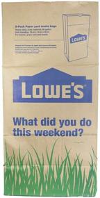 img 2 attached to 🍂 5-Pack of Lowes Heavy Duty Brown Paper Lawn and Refuse Bags - 30 Gallon Size