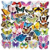 80-piece assorted sweet and lovely butterfly stickers pack - cute waterproof vinyl decals for water bottles, laptops, macbooks, bikes, and cars - perfect animal-inspired gifts logo