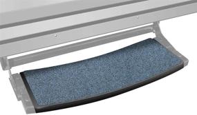 img 2 attached to 🏞️ Prest-O-Fit Outrigger Radius RV Step Rug: Atlantic Blue, 22 In. Wide - Ultimate Foot Comfort and Safety for Your RV