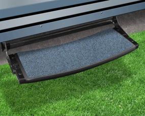 img 1 attached to 🏞️ Prest-O-Fit Outrigger Radius RV Step Rug: Atlantic Blue, 22 In. Wide - Ultimate Foot Comfort and Safety for Your RV