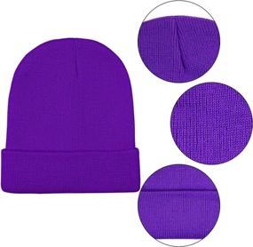 img 3 attached to 🧢 Cooraby Kids' Knitted Winter Beanies for Warm Cold Weather – Boys and Girls Caps