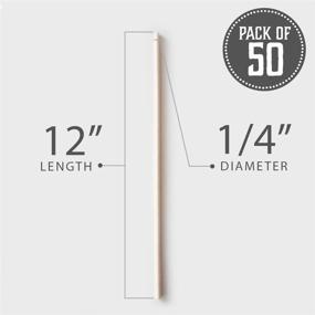 img 3 attached to Craft Sticks for Photo Booth Props - Bamboo Rods for Crafts & Photo Booth Props - Pack of 50 Natural Bamboo Dowels, 12 x 1/4 Inch Wooden Sticks