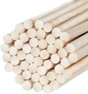 craft sticks for photo booth props - bamboo rods for crafts & photo booth props - pack of 50 natural bamboo dowels, 12 x 1/4 inch wooden sticks logo