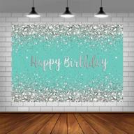 shiny diamonds birthday photography backdrop - perfect party decorations for sweet 16th, 21st birthdays! ideal cake table banner & photo booth props for girls, women, and adults - 5x3ft logo