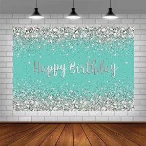 img 4 attached to Shiny Diamonds Birthday Photography Backdrop - Perfect Party Decorations for Sweet 16th, 21st Birthdays! Ideal Cake Table Banner & Photo Booth Props for Girls, Women, and Adults - 5x3ft