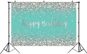 img 3 attached to Shiny Diamonds Birthday Photography Backdrop - Perfect Party Decorations for Sweet 16th, 21st Birthdays! Ideal Cake Table Banner & Photo Booth Props for Girls, Women, and Adults - 5x3ft