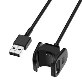 img 1 attached to 1-Pack 3.3ft USB Charging Cable for Fitbit Charge 3 Charger - Compatible Replacement Adapter Charging Cradle Cable for Fitbit Charge 3 Tracker Smartwatch