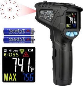 img 4 attached to 🌡️ MESTEK Infrared Thermometer Temperature Gun - Non-Contact Laser Digital Thermometers with Color LCD Screen, Adjustable Emissivity -58℉~716℉(-50℃~380℃) | Not Accurate for Human Temperature