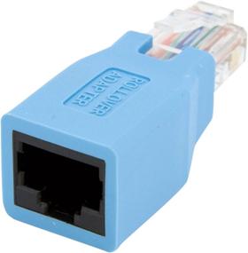 img 2 attached to 🔌 Адаптер Cisco Console Rollover компании StarTech.com - сетевой адаптер кабеля RJ45 Ethernet - синий, RJ-45 (м) к RJ-45 (ж)