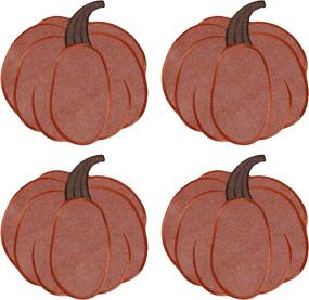 img 4 attached to 🦃 Embroidered Thanksgiving Placemats with Halloween Decorations