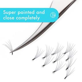 img 1 attached to Lash Tweezers Set of 2 with Tweezer Case - Ideal for Eyelash Extensions. Precise Sharp Tip Tweezers for Isolation, Classic and Volume Lashing. Perfect for Lash Techs. Enhance Your Eyelash Extensions with our Precision Tweezers.