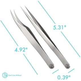 img 3 attached to Lash Tweezers Set of 2 with Tweezer Case - Ideal for Eyelash Extensions. Precise Sharp Tip Tweezers for Isolation, Classic and Volume Lashing. Perfect for Lash Techs. Enhance Your Eyelash Extensions with our Precision Tweezers.