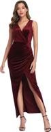 👗 ababalaya velvet bodycon cocktail dresses women's clothing for events logo