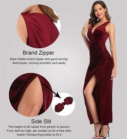 img 2 attached to 👗 Ababalaya Velvet Bodycon Cocktail Dresses Women's Clothing for Events