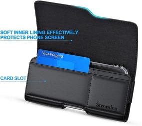 img 3 attached to 📱 Stronden Leather Belt Case for Samsung Galaxy S21 Plus, S20 Plus, S10 Plus, S20 FE - Holster with Belt Clip/Loop [Magnetic Closure] Pouch including Built-in Card Holder (Compatible with Otterbox Commuter Case)