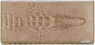 leather wallet embossed crocodile clutch women's handbags & wallets in wallets logo
