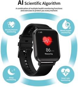 img 2 attached to 🌊 Android iOS Waterproof Smart Watch with Full Touchscreen, GPS for Running and Fitness, Heart Rate, Blood Pressure, SpO2 Monitor