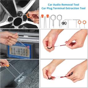 img 2 attached to 💼 ADPOW 25-Piece Car Trim Removal Tools Kit with Car Audio Removal Keys - Ideal for Car Dash, Door, Window Molding, Upholstery, Marine Fastener Removal, Installation, and Repair - Nylon Pry Tool Kits with Durable Storage Bag
