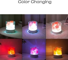 img 3 attached to 🌟 AZXJC USB Himalayan Salt Lamp with 7 Colors, Adjustable Dimmer, Ideal for Room Decor or Bedroom Atmosphere - Natural Salt Night Light Perfect Gift