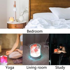 img 1 attached to 🌟 AZXJC USB Himalayan Salt Lamp with 7 Colors, Adjustable Dimmer, Ideal for Room Decor or Bedroom Atmosphere - Natural Salt Night Light Perfect Gift