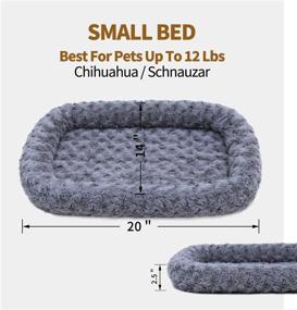 img 2 attached to 🐾 KEMULUS Bolster Dog Crate Bed: Soft Plush Mat for Large, Medium, and Small Dogs & Cats - Machine Washable & Deluxe Pet Bed