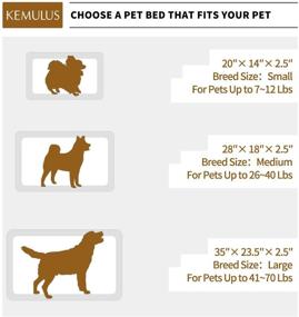 img 1 attached to 🐾 KEMULUS Bolster Dog Crate Bed: Soft Plush Mat for Large, Medium, and Small Dogs & Cats - Machine Washable & Deluxe Pet Bed