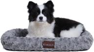 🐾 kemulus bolster dog crate bed: soft plush mat for large, medium, and small dogs & cats - machine washable & deluxe pet bed logo