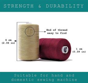 img 2 attached to Polyester Sewing Thread - Set of 24 Threads for Hand Stitching, Quilting & Sewing Machine - 1000 yards Per Spool - Includes 22 Colors, 2 White, and 2 Black