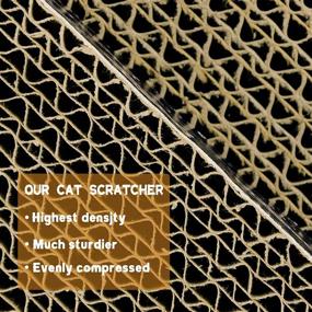 img 1 attached to 🐱 3-in-1 Cat Scratcher Pad: Durable & Recyclable Corrugated Cardboard, PatiencET, with Catnip to Prevent Sofa Destruction.