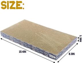 img 2 attached to 🐱 3-in-1 Cat Scratcher Pad: Durable & Recyclable Corrugated Cardboard, PatiencET, with Catnip to Prevent Sofa Destruction.