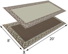 img 3 attached to 🏕️ Классический коврик RC7 коричнево-бежевый для стильного кемпинга, 8' x 20', 1 упаковка