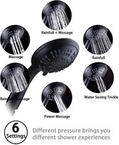 img 2 attached to G-Promise Luxury Filtered Handheld Shower Head Set - 6 Spray Showerhead with 2 Cartridges, Adjustable Metal Bracket, Extra Long Hose - Oil Rubbed Bronze with Filter