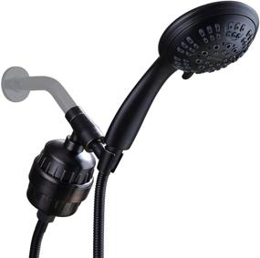 img 4 attached to G-Promise Luxury Filtered Handheld Shower Head Set - 6 Spray Showerhead with 2 Cartridges, Adjustable Metal Bracket, Extra Long Hose - Oil Rubbed Bronze with Filter
