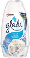 🌬️ glade solid air freshener: refreshing deodorizer for home and bathroom - clean linen scent (6 oz) logo
