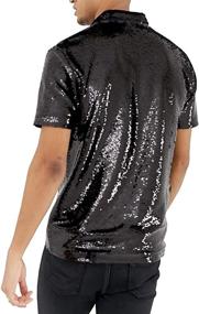 img 3 attached to 🎉 URRU Shirts Nightclub Men's Clothing: Metallic Silver Shirts