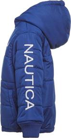 img 3 attached to Stay Warm and Dry with the Nautica Boys' Water Resistant Logo Bubble Jacket