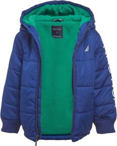 img 2 attached to Stay Warm and Dry with the Nautica Boys' Water Resistant Logo Bubble Jacket