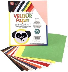 img 1 attached to 📄 Hygloss Velour Paper: Soft, Velvety Surface for Printers - Assorted Colors, 8-1/2 x 10 Inches - 20 Sheets