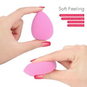 img 2 attached to 🎨 Lalasis Makeup Sponge Set: 6 Pcs Multi-colored Blender Blending Beauty Sponges for Foundations, Powders & Creams - Vegan, Cruelty Free, Non-Latex