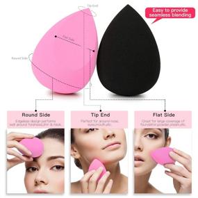 img 1 attached to 🎨 Lalasis Makeup Sponge Set: 6 Pcs Multi-colored Blender Blending Beauty Sponges for Foundations, Powders & Creams - Vegan, Cruelty Free, Non-Latex