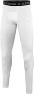 🏃 ezrun boys' thermal compression leggings - fleece lined base layer pants for sports, soccer, and athletics logo