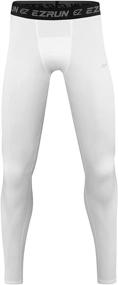 img 3 attached to 🏃 EZRUN Boys' Thermal Compression Leggings - Fleece Lined Base Layer Pants for Sports, Soccer, and Athletics